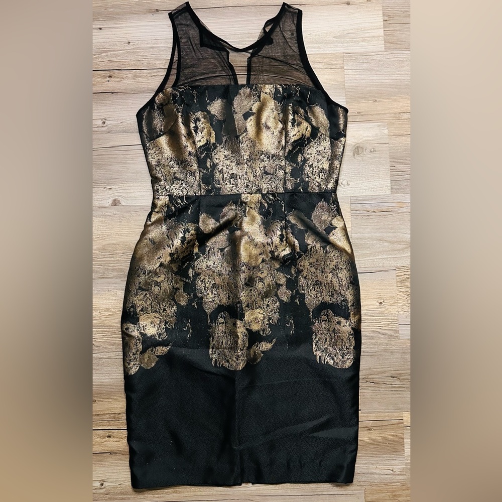 Black and gold cocktail/party dress